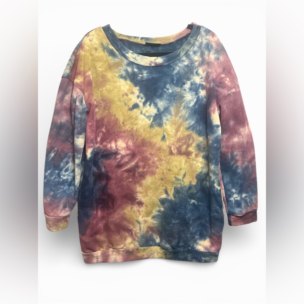VICI Tie Dye Tunic‎ Sweatshirt Oversized Cotton Crewneck Size L